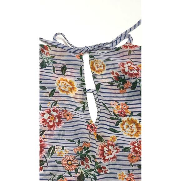 Cabi Penelope tiered abstract floral sheer blouse top women's XS - Picture 6 of 8